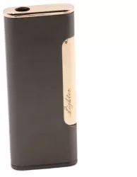 Bricheta neagra cu buton auriu antivant reincarcabila 