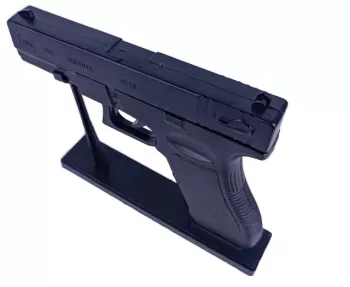 Bricheta Pistol Model Glock Antivant Reincarcabil Suport 19 cm Negru 
