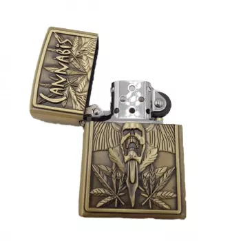 Bricheta Tip Zippo 3D Relief Metalica Canabis 2 