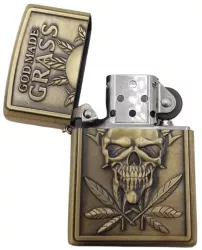 Bricheta Tip Zippo 3D Relief Metalica Grass 2 