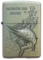 Bricheta Tip Zippo 3D Relief Metalica Pescuit P3 