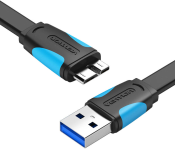 Cablu plat Usb 3.0 A la Micro-b 0 25 m negru 