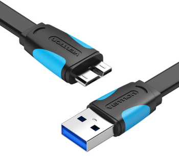 Cablu plat Usb 3.0 A la Micro-b - 1 5 m negru 