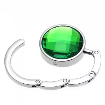 Carlig pentru geanta verde de mana metal masa 