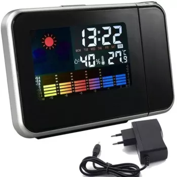 Ceas birou digital proiectie permanenta alarma meteo incarcator priza 