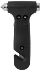 Ciocan de urgenta 3 in 1 din plastic ABS cu taietor pentru centura de siguranta si lumina LED 