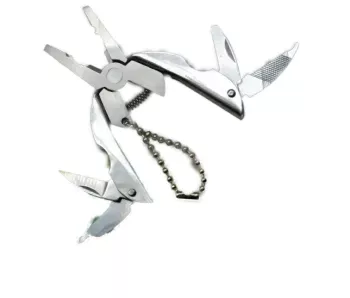 Cleste de Buzunar Pliabil Multifunctional Otel Inoxiabil Tip Breloc 5x3.3x1.3cm 