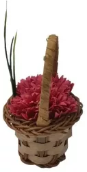 Cosulet aranjament floral trandafiri Cosulet cu flori flori de sapun model garoafa m2 30x17x15 cm 