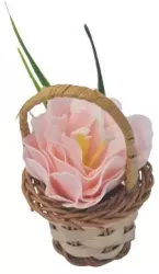 Cosulet aranjament floral trandafiri Cosulet cu flori flori de sapun model m4 30x17x15 cm 