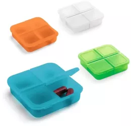 Cutie pentru pastile cu 4 compartimente si capac 