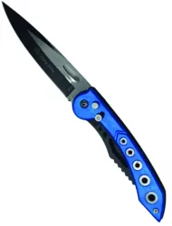 Cutit briceag deschidere a lamei automata pe buton lama otel 22 cm 5 cercuri albastru 