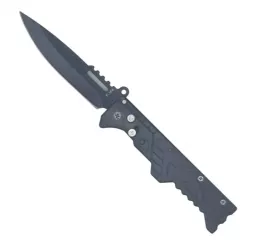 Cutit briceag deschidere a lamei pe buton automata negru simpl si deschizator de sticle 21.5 cm 