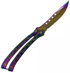 Cutit Briceag fluture Butterfly Balisong 25 cm fade curbat 