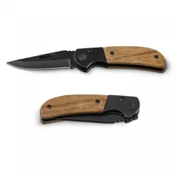 Cutit de buzunar din otel inoxidabil si lemn 84 x 11 x 24 mm 