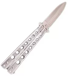 Cutit fluture briceag Butterfly argintiu 