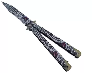 Cutit Fluture cu Tais Model Paianjen Deschidere Manuala Sistem Prindere Curea 22 cm Multicolor 