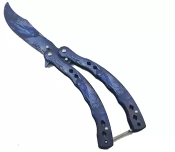Cutit Fluture Fara Tais Pentru Antrenament Model Soim 24 cm Albastru 