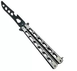Cutit Fluture Pentru Antrenament Desfacator Sticle Chei Reglabile Otel Model Gauri 23 cm Argintiu 
