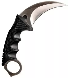 Cutit Karambit gri cu teaca si snur de agatat CS GO 