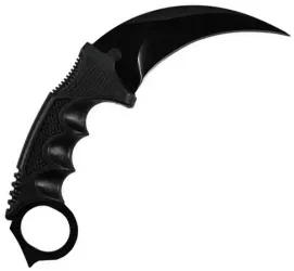Cutit Karambit negru cu teaca si snur de agatat CS GO 