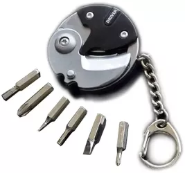 Cutit mini breloc multifunctional surubelnite din otel inoxidabil cutit pliabil negru 