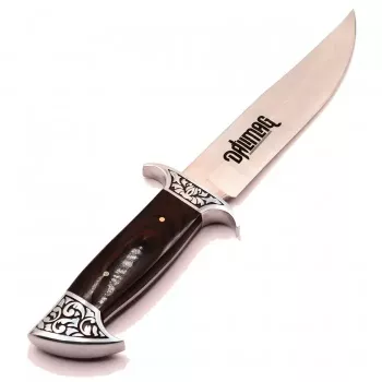 Cutit Vanatoare din Otel Maner Lemn si Metal Husa Material Textil 31 cm Dalimag 