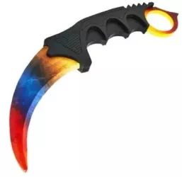 Cutitul Karambit pentru antrenament fara tais fara varf k1 