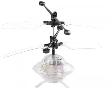 Elicopter mini de jucarie model ufo controlabil cu mana alb 
