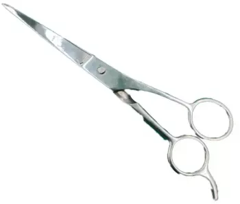 Foarfeca Profesionala de Tuns Otel Inoxidabil Model Virgula Argintie 19 cm 