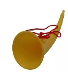 Goarna Curbata Vuvuzela Tip Corn Pentru Petreceri Evenimmente Galben Varf Galben 27 cm 
