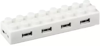 Hub USB Lego USB 2.0 incarcare 4 porturi alb cu led cablu 70cm 