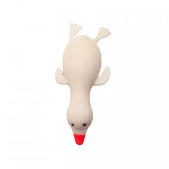 Jucarie squeeze model rata Antistres alb 13 cm pentru copii 