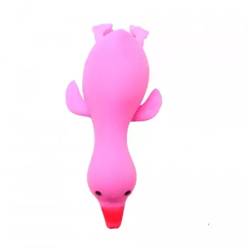 Jucarie squeeze model rata Antistres roz 13 cm pentru copii 