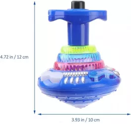 Jucarie Titirez Automat Model top toy Muzica Joc de Lumini albastru