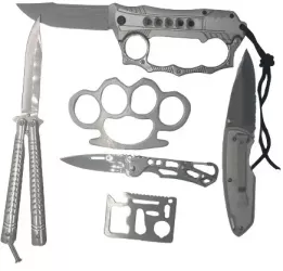 Kit ninja mega silver briceag silver pumnal silver card Butterfly silver sageata pumnal briceag silver m1 briceag mini 
