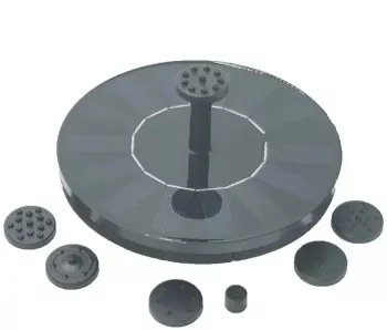 Kit solar fantana cu incarcare solara 7 capete schimbabile negru 