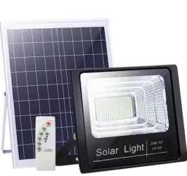Kit solar lampa solara cu telecomanda si panou solar IP 66 200w 