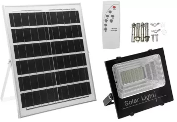 Kit solar proiector led cu telecomanda si panou solar IP 66 60w 