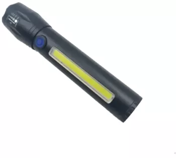 Lanterna de Mana COB Led Reglare Zoom Cablu Usb 14 cm Negru 