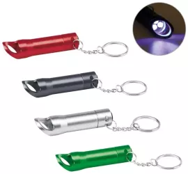 Lanterna din metal cu 3 LED-uri desfacator de sticle si breloc 