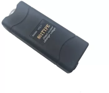 Lanterna Mini cu Electrosoc Plastic Acumulator Husa Material Textil Negru 9 cm 