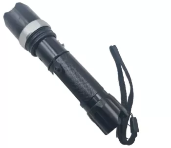 Lanterna Swat Acumulator Baterie Carcasa din Aluminiu Negru Led 15 cm 