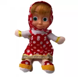 Papusa Masha si Ursul Masha Cantareata Rochita Rosie cu Buline 