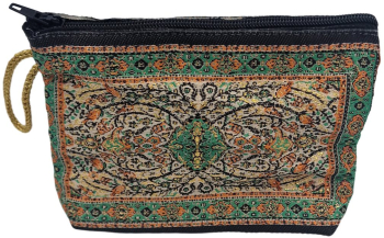 Portmoneu oriental cu fermoar si talpa l13xl9 cm EHA - Multicolor/Verde
