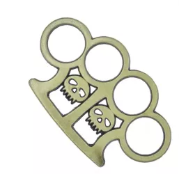 Pumnal Tip Box Autoaparare Maner Craniu Dublu Verde 