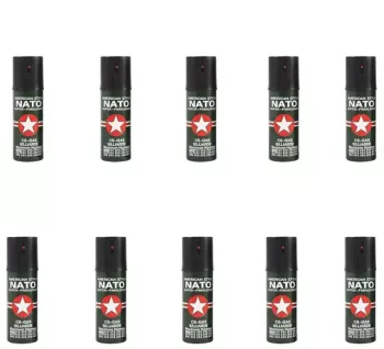 Set 10 spray piper paralizant iritant lacrimogen 60 ml 
