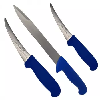 Set 3 cutite macelar pentru injunghiat si spintecat 35 cm 28 cm 26 cm 