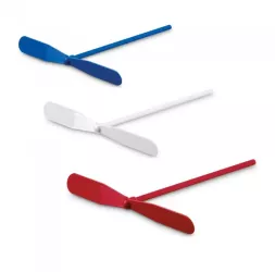 Set 3 Jucari Zburatoare Simple Elice Alb Albastru Rosu 18 cm 