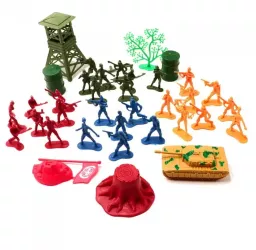 Set 37 figurine soldati si baza 3 ani+ Multicolor 