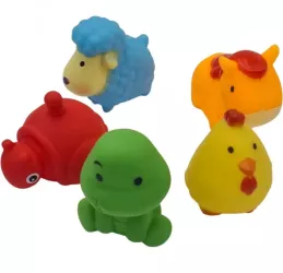 Set 5 jucarii jucarii animalute chitaitori 10 x 7 cm multicolor 